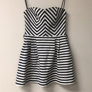 Navy Striped Dress